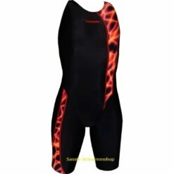 ESSENUOTO Badeanzug Mit Bein BLACK MAGMA