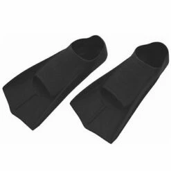 Kurzflossen Schwarz Silikon Schwimmtraining