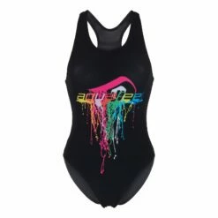 Aquafeel Damen Badeanzug Watercolors Frontprint