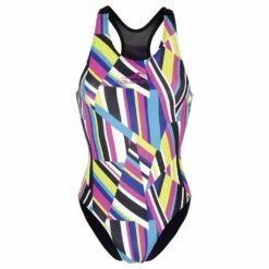 Aquafeel Damen Badeanzug Stripe Confusion Frontprint