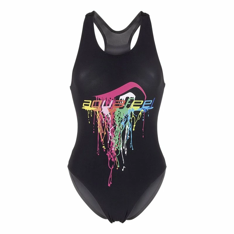 Aquafeel Mädchen Badeanzug Watercolors Frontprint 3 Aquafeel Mädchen Badeanzug Watercolors Frontprint