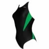 Chilliez Badeanzug DUO Schwarz-grün Schwimmtraining -ALL4SWIM Verkäufe Chilliez Badeanzug DUO schwarz hellblau Schwimmtraining 540 01