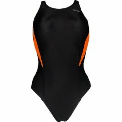 Chilliez Badeanzug DUO Schwarz-orange Schwimmtraining -ALL4SWIM Verkäufe Chilliez Badeanzug DUO schwarz rot Schwimmtraining 538 03