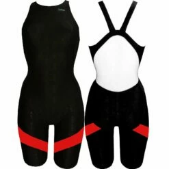 Chilliez Wettkampf Schwimmanzug Kneeskin Sharkskin Black & Red