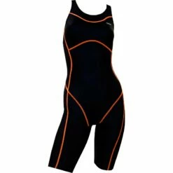 Chilliez Wettkampf Schwimmanzug Kneeskin Schwarz-orange