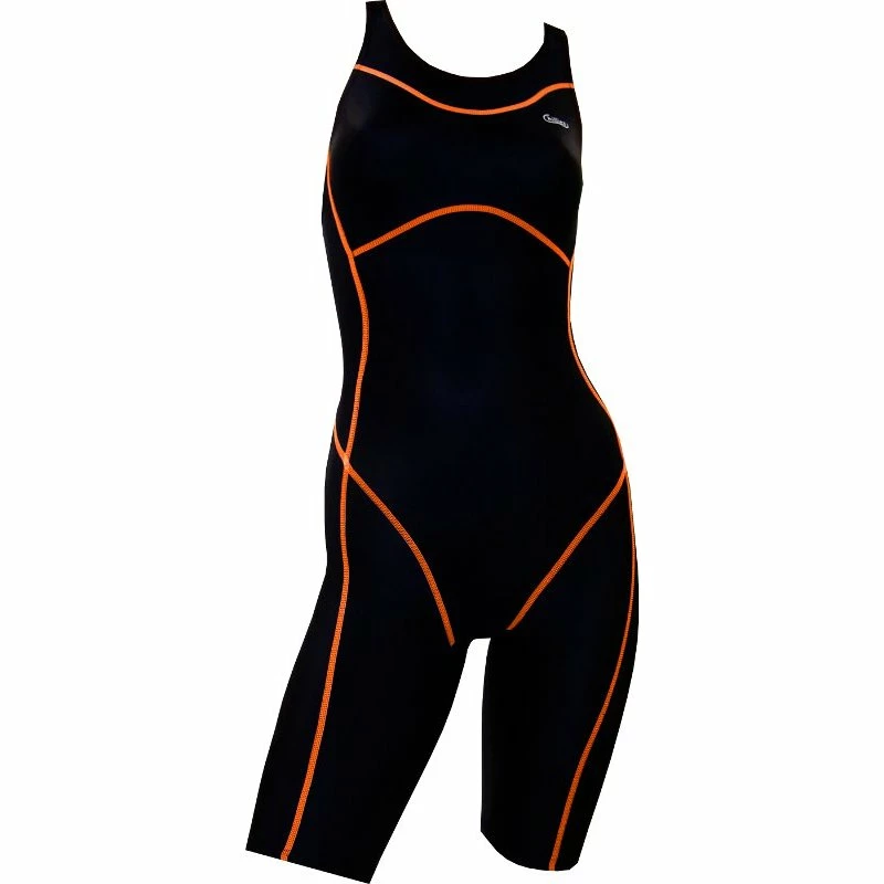 Chilliez Wettkampf Schwimmanzug Kneeskin Schwarz-orange 3 Chilliez Wettkampf Schwimmanzug Kneeskin Schwarz-orange