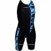 ESSENUOTO Badeanzug Mit Bein BLUE WATER REFLEX -ALL4SWIM Verkäufe ESSENUOTO Badeanzug mit Bein BLACK CRAZY 450 01