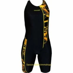 ESSENUOTO Badeanzug Mit Bein BLACK CRAZY