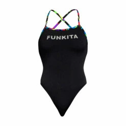 Funkita Damen Badeanzug Beat It Black Strapped In