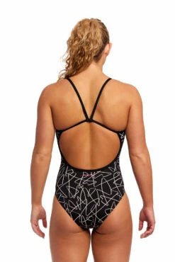 Funkita Damen Badeanzug Spin Texta Mess Single Strap -ALL4SWIM Verkäufe Funkita Damen Badeanzug Spin The Bottle Single Strap 858 03