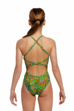 Funkita Mädchen Badeanzug Minty Mixer Strapped In -ALL4SWIM Verkäufe Funkita Mdchen Badeanzug Rain Down Strapped In 848 03