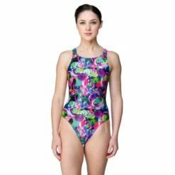 ALL4SWIM Verkäufe 26 Maru Damen Badeanzug CIRCLES Pacer Vault Back Glänzend