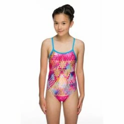 Maru Mädchen Badeanzug TRI Glitzer