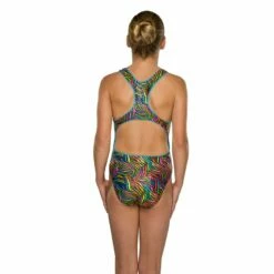 Maru Mädchen Badeanzug NEON ZEBRA Glitzer -ALL4SWIM Verkäufe Maru Maedchen Badeanzug NEON ZEBRA Glitzer 337 02