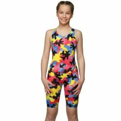 Maru Mädchen Badeanzug Mit Bein CAMO