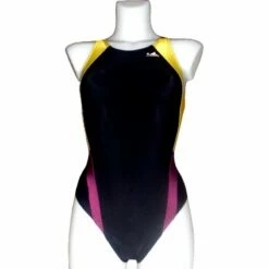 Yingfa Badeanzug Training Schwarz/gelb/maroon