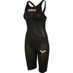 Arena Carbon Air 2 Wettkampfanzug Black-gold Offener Rücken